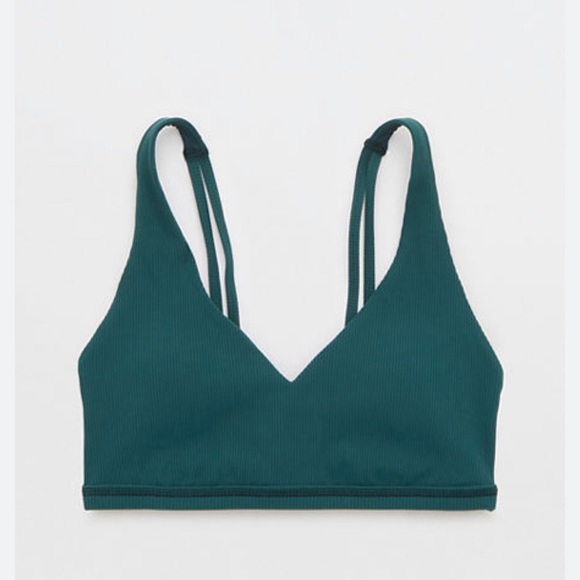 OFFLINE AERIE RIBBED PLUNGE SPORTS BRA & OFFLINE Real Me XTRA Hold Up Legging - Picture 13 of 15